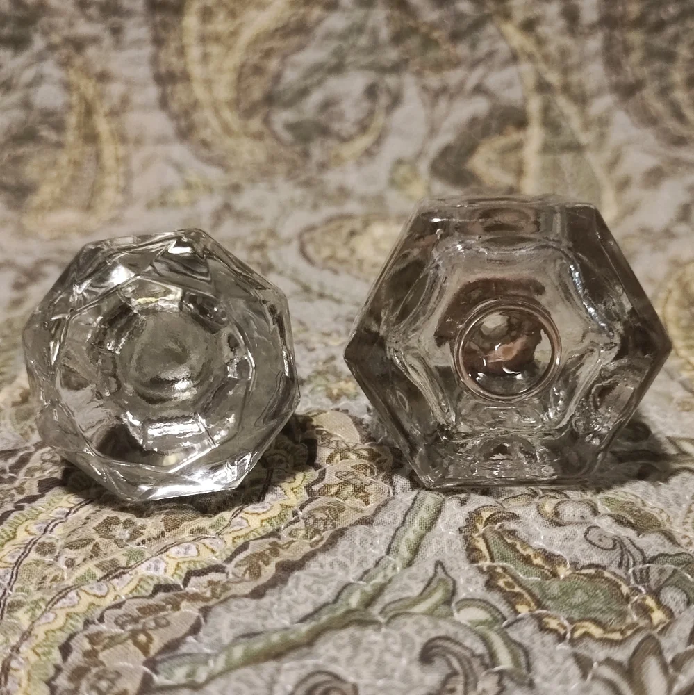 Pair Of Glass Bottle Stoppers Toppers 1960's Vintage MCM Cork Spiral Rooting Jar